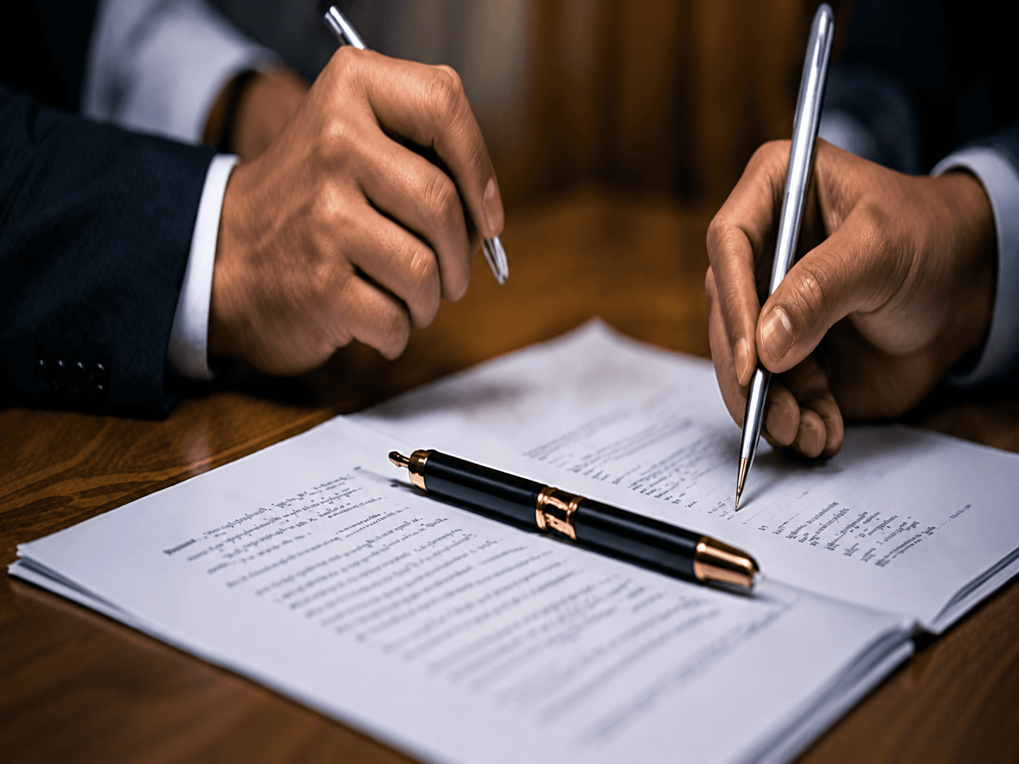 Lease agreement signing